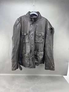 Solo NY Leatherwear Mens Brown Leather Jacket Size 5XL *READ* - Picture 1 of 7