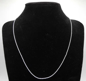 Catena Corda Diamantata 317 Sezione mm 1.3 Lunghezza Cm 45 in Argento 925 - Picture 1 of 1