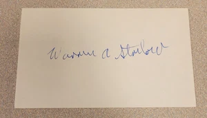WARREN STRELOW SIGNED INDEX CARD 1980 TEAM USA MIRACLE ON ICE COACH AUTOGRAMM - Bild 1 von 1
