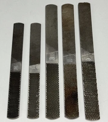 5 VTG Nicholson 4 IN Hand File Tool Lot Single Double Cut Flat Half Round 8" 10" - Image 1 of 4