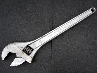Llave Ajustable Crestoloy Media Luna 15" De Colección Hecha en EE. UU. Foto 1 de 4