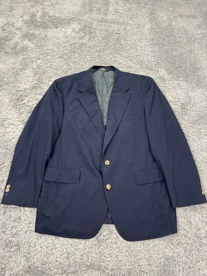 LL Bean Blazer Men 44R Black Sports Coat Career Suit Jacket Vtg Made In USA - Image 1 of 4