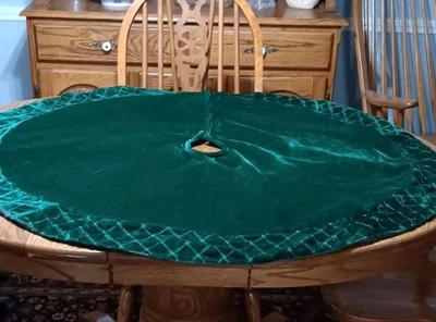 Soft Velvet Green Tree Skirt - Image 1 of 4