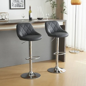2x Barhocker Barstuhl Bistrohocker Tresenhocker Höhe verstellbar PU 3 Farbe - Bild 1 von 19