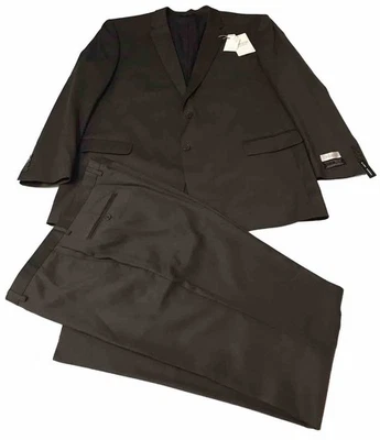 Lineage 2 Pc Suit - Coat 50L -  Pants 44 W unhemmed 39 L - Dark Olive Green NEW - Image 1 of 4
