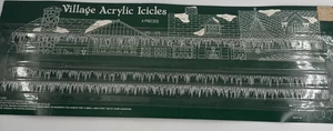 DEPT 56 Weihnachtsdorf Acryl Eiszapfen 4 im Paket #5211-6 zugeschnitten - Bild 1 von 9
