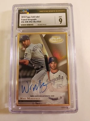 2018 Topps Gold Label - Gold Framed Autographs Whit Merrifield #FA-WM (AU) - Image 1 of 2