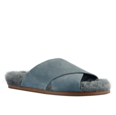 Marc Fisher Ltd Canna Cozy Slide Slip On Mules Gray Suede  Size 8 - Image 1 of 4