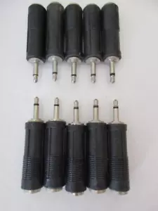 (10x) Adattatore audio video MONO 1/4" femmina jack a spina 3,5 mm maschio M-F 251-175 - Foto 1 di 1