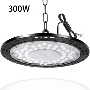 300W UFO LED Hallenbeleuchtung Industrielampe Hochregal Hallenstrahler IP65 - Bild 1 von 19
