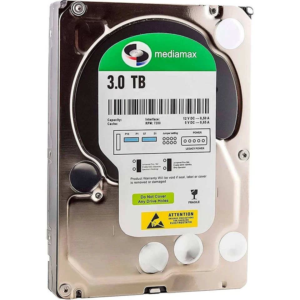 3 SAS Mediamax Enterprise Class WL3000GSAS3272 7200rpm 3.5 " Hard Drive New - Image 1 of 1