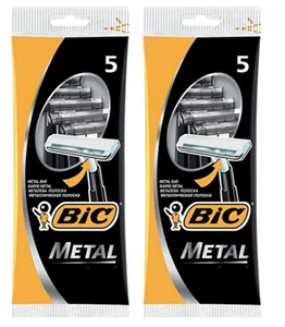 BIC Metal Jednorazowe męskie maszynki do golenia, 5 sztuk (opakowanie 2 szt.) - Zdjęcie 1 z 1