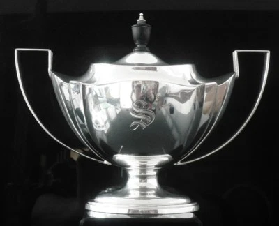 2 Handled Sterling Silver Lidded Sugar Bowl Gorham Manufacturing Company - Imagem 1 de 4