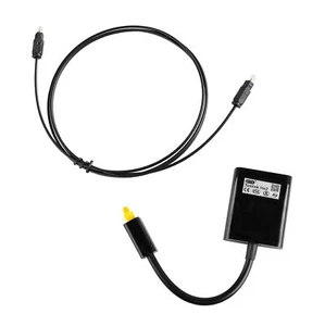 Toslink Splitter 1 to 2 Dual Port Digital Audio Sound Adapter Fiber Optic Cable - Picture 1 of 12