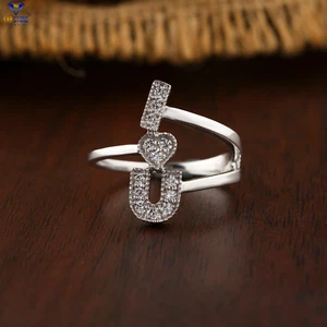 0,18 TCW runder Brillantschliff Labgrown Diamant Ring 18k Weißgold Labstone - Bild 1 von 4