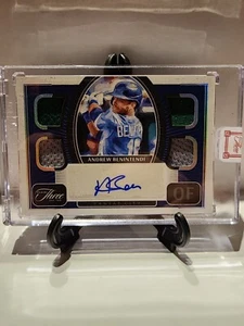 2022 Panini tres y dos Andrew Benintendi parche cuádruple reliquia automática /25 #QJA-AB - Imagen 1 de 3