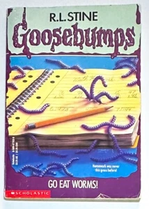 Goosebumps #21 Go Eat Worms! R. L. Stine 1994 Scholastic Book Vintage Series PB - Imagen 1 de 5
