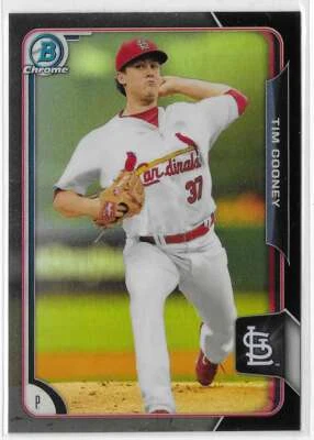 2015 Bowman Chrome Black Asia Refractor Tim Cooney St. Louis Cardinals #BCP38 - Image 1 of 2