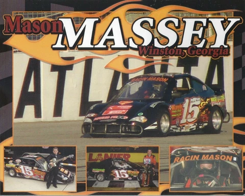 2008 MASON MASSEY "WREN'S BODY SHOP" #15 BANDOLERO POSTCARD Cover