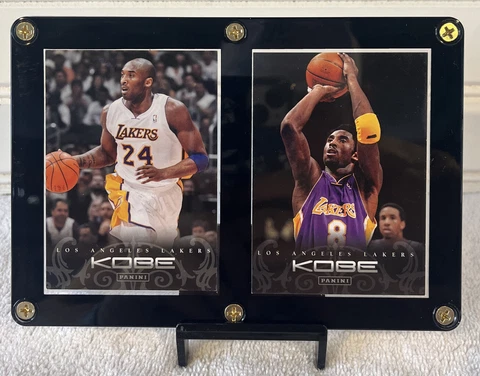 LOS ANGELES LAKERS 2012 KOBE BRYANT 2 CARD PLAQUE (Comes With Stand) Cover