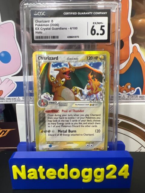 Carta Antiga Pokemon Charizard 4/100 Holo Rare Ex Crystal Guardians  Original Card