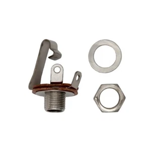 5x 6.35mm (1/4inch) Female Stereo Socket Panel Mount Jacks Mic Connector Adapter - Picture 1 of 4