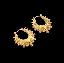 Ladies 25mm Gold Victorian Oval Gypsy Creole Hoop Lightweight Filled Earrings