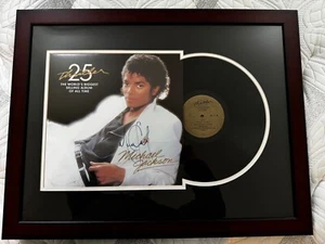Framed Michael Jackson Autographed 25th Anniv Thriller Album - COA - Mint Cond. - Picture 1 of 2