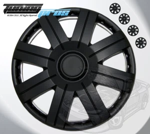 Wheel Rims Skin Cover 15" Inch Matte Black Hubcap -Style 613 15 Inches Qty 4pcs- - Picture 1 of 4