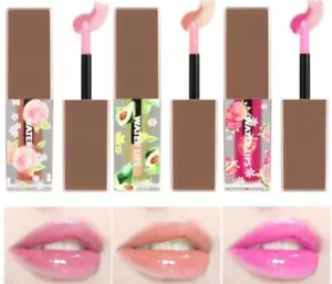3er-Pack Farbwechsel Obstgeschmack Wasserlippen Lippenglanz Farbe Lippenöl feucht - Bild 1 von 3