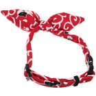 Pet Collar Cloth with Bow-knot Adjustable Kitten Cat Collars Puppy