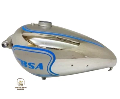 APTO PARA TANQUE DE GASOLINA CROMADO PINTADO AZUL Y PLATA ESTRELLA DORADA BSA ZB32 1950 Foto 1 de 4