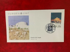 MALTA 1987 FDC FLEETWOOD EUROPA ST JOSEPH CHURCH MANIKATA LOCAL BAROQUE - Picture 1 of 2