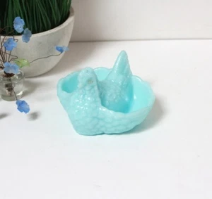 Saleron poule en opaline bleue - Picture 1 of 9