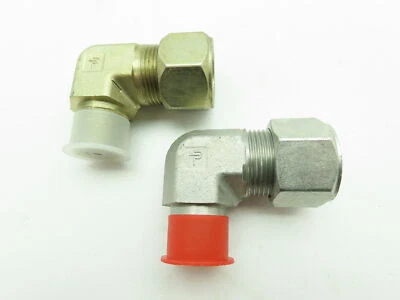 Parker 16-12 CBU-S Ferulok Steel 90 Deg Male Elbow 1" Tube x 3/4" NPT  LOT OF 2 - Image 1 of 4