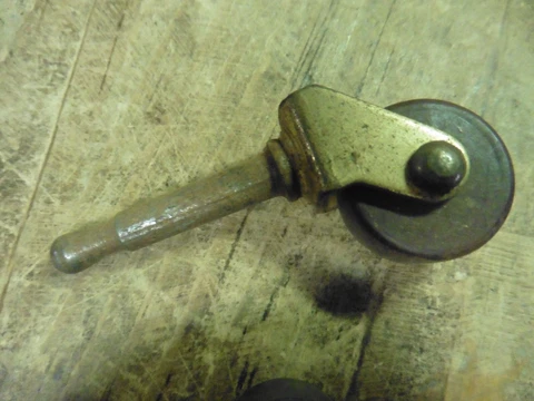 Vintage steel  wood caster roller swivel Cover