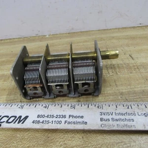 VARIABLE CAPACITOR 3 section 15 to 445 pF 15 to 445 pF 10 to 186 p 3/8 in shaft - Picture 1 of 5