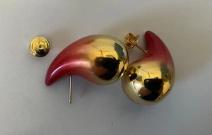 Bottega Veneta. Drop earrings in gold and rust colour # 259 PRICED TO SELL - Picture 1 of 5