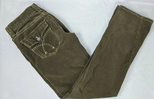 TAG+JEANS Marrone Velluto a coste Stivali Taglio Pantaloni Jeans con Cuciture #7009 TG 31 - Foto 1 di 10