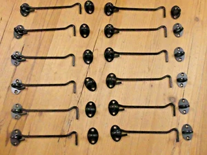 12 Pack 6" Stainless Steel Gate Latch Lock Cabin Hook and Eye Barn Door Latch - Picture 1 of 10