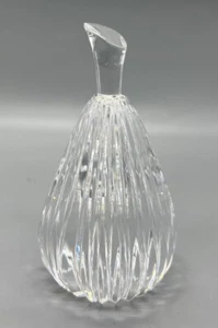 MINT! Vintage WATERFORD Cut Crystal Ribbed Pear Paperweight SIGNED - Picture 1 of 6