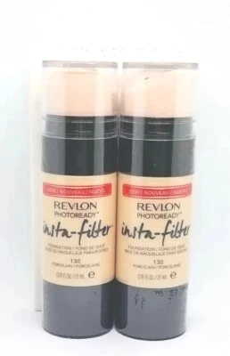 2 Pack REVLON PHOTOREADY INSTA-FILTER FOUNDATION 130 PORCELAIN NEW & SEALED Box  - Image 1 of 3