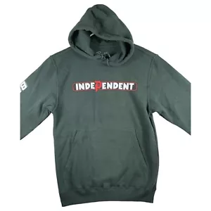 Talla L - Monopatín Primitivo X Camiones Independientes Sudadera con Capucha Barra Logo Verde - Imagen 1 de 5