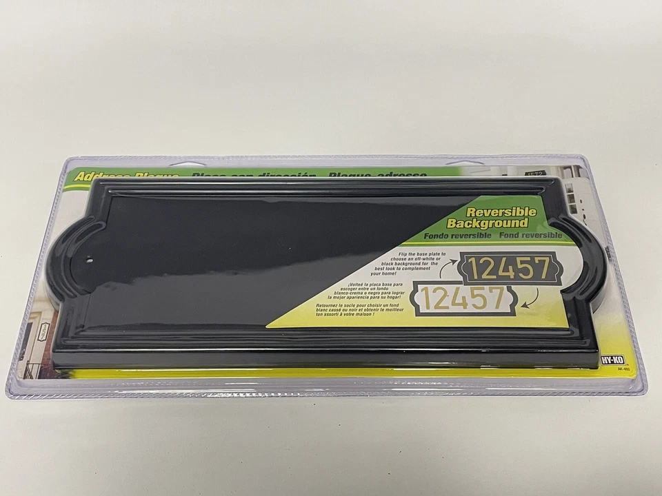 Hy-Ko Ak-460 Black Reversible Address Plaque