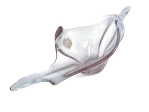 Val St Lambert Belgien Schüssel Geschirr Mittelstück hellviolett Kunst Glas klein - Bild 1 von 10