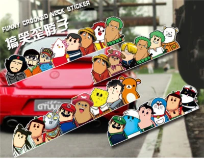 Divertidas pegatinas reflectantes graffiti pintura en aerosol cuello torcido calcomanía rayados Foto 1 de 4