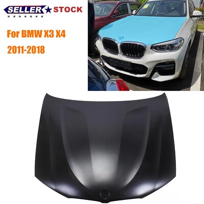 Front Hood Panel For 2011-2017 BMW X3 2015-2018 X4 Primed Steel Black USA — 第 1/4 张图片
