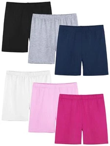 Girls Bike Shorts 6 Pack Toddler Multi-Color Biker Dance Shorts 8-10Y - Picture 1 of 5