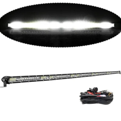 Barra de luz LED delgada de 52 pulgadas combo de inundación/punto apta para arnés de cables SUV 4x4 50" Foto 1 de 4