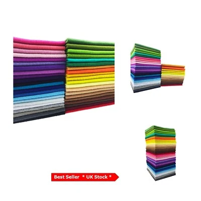 42pcs Assorted Color Craft Felt Sheets - 1.4mm Nonwoven Fabric for DIY Projects - Image 1 of 4